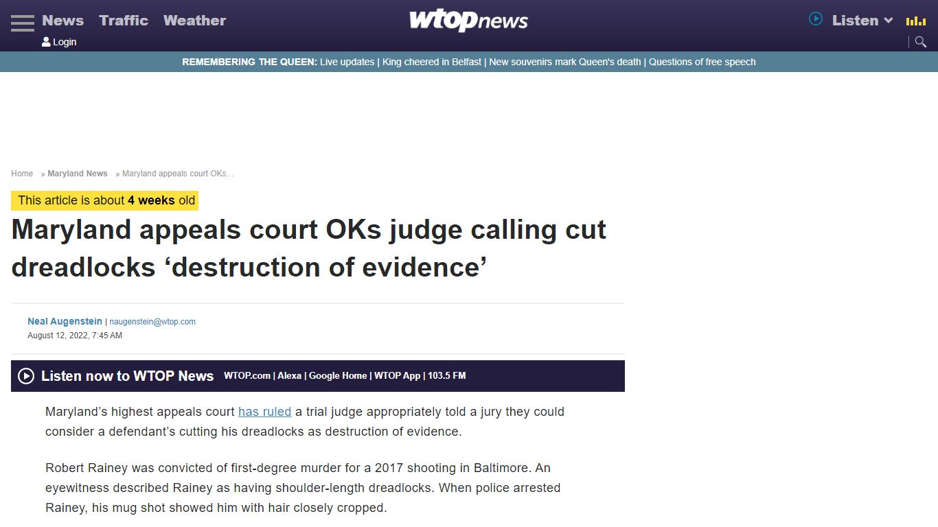 Maryland appeals court OKs judge calling cut dreadlocks ‘destruction of ...